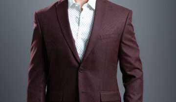 Costume 2 Pièces Slim Piqué Uni – Bordeaux