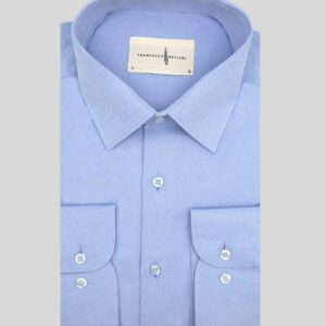 Chemise Ajustée Oxford Piqué - Bleu Ciel