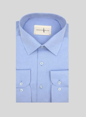 Chemise Ajustée Oxford Piqué - Bleu Ciel