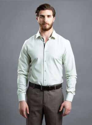 Chemise Slim Fil-a-fil - Vert Clair
