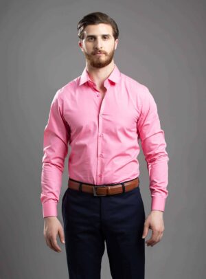 Chemise Slim Uni Poplin - Fuchsia