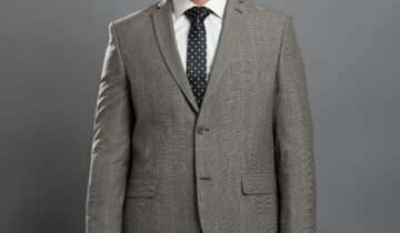Costume 2 Pièces Ajusté Prince de Galle – Beige