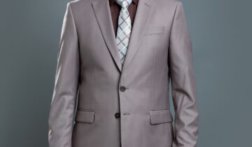 Costume 2 Pièces Slim Uni – Beige Clair
