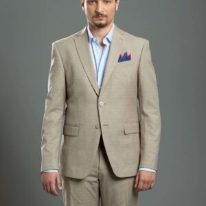 Costume 2 Pièces Slim Lin - Beige