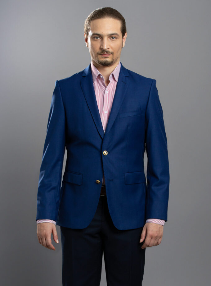 blazer uni slim – bleu royale