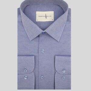 Chemise Ajustée Oxford Piqué – Bleu