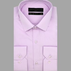 Chemise Slim Fit Uni Poplin - Parme