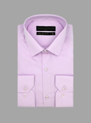 Chemise Slim Fit Uni Poplin - Parme