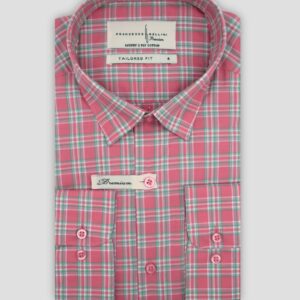 Chemise Ajustée Carreaux - Rose