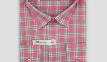 Chemise Ajustée Carreaux – Rose