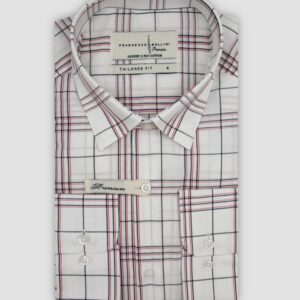 Chemise Ajustée Carreaux - Blanc