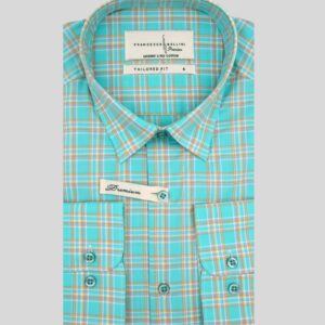 Chemise Ajustée Carreaux - Vert Clair