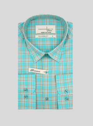 Chemise Ajustée Carreaux - Vert Clair