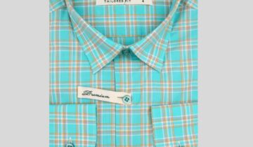 Chemise Ajustée Carreaux – Vert Clair