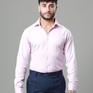 Chemise Ajustée Oxford Piqué – Rose