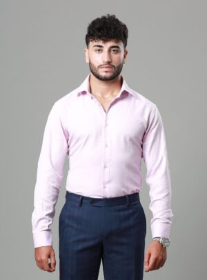 Chemise Ajustée Oxford Piqué – Rose