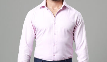 Chemise Ajustée Oxford Piqué – Rose
