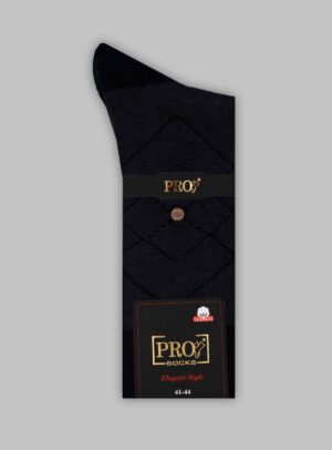 Chaussettes Carreaux Coton - Noir