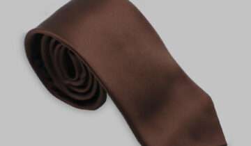 Cravate En Satin – Marron