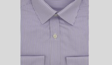 Chemise Ajustée Rayée satinée – Parme