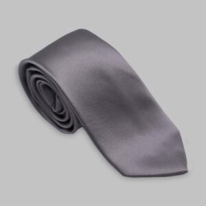 Cravate En Satin - Gris clair