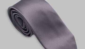 Cravate En Satin – Gris clair