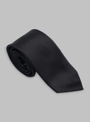 Cravate En Satin - Noir