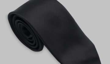 Cravate En Satin – Noir