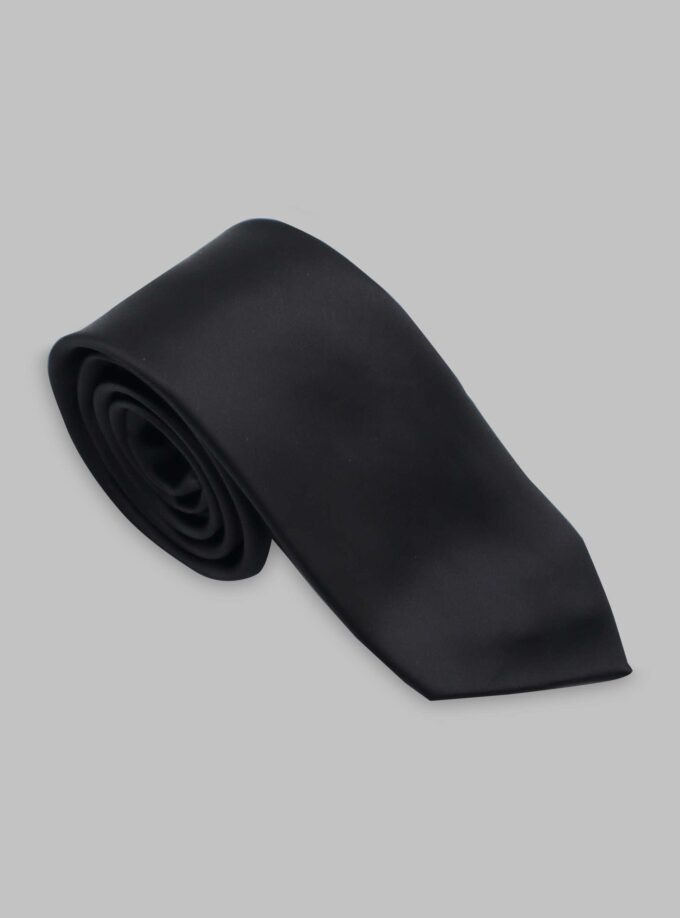 Cravate En Satin - Noir