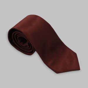 Cravate En Satin Diagonale - Marron