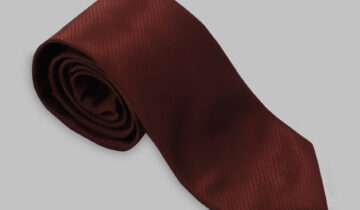 Cravate En Satin Diagonale – Marron