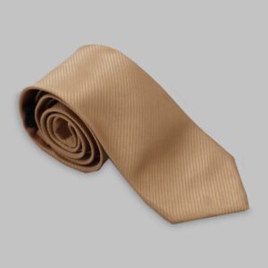 Cravate En Satin Diagonale - Beige
