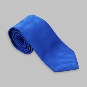 Cravate En Satin Diagonale - Bleu