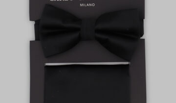 Nœud Papillon Uni Satiné – Noir