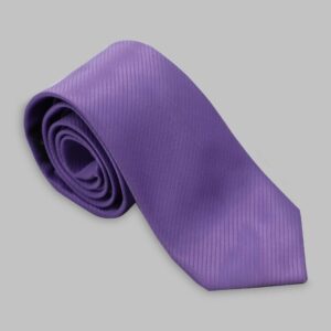 Cravate En Satin Diagonale - Parme