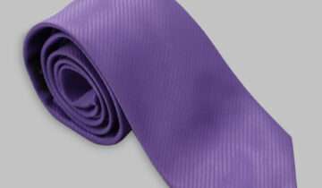 Cravate En Satin Diagonale – Parme