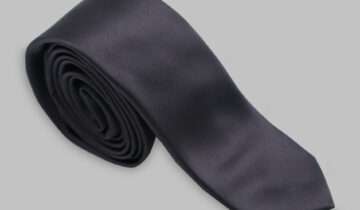 Cravate Slim En satin – Gris foncé