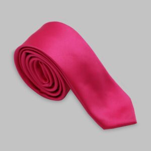 Cravate Slim En satin - Fuchsia