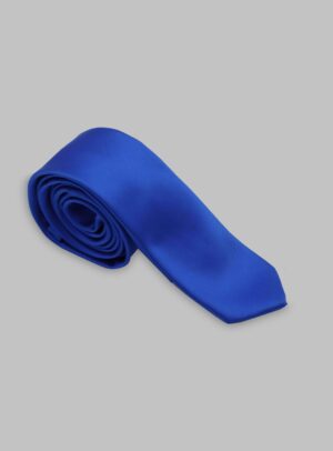 Cravate Slim En satin - Bleu Royale