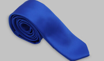 Cravate Slim En satin – Bleu Royale