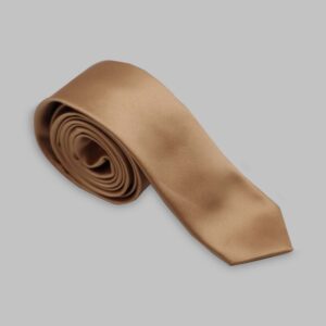 Cravate Slim En satin - Beige