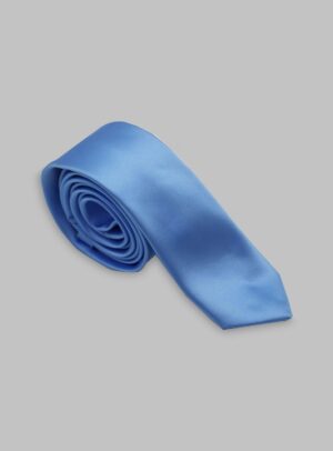 Cravate Slim En satin - Ciel