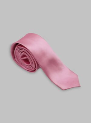Cravate Slim En satin - Rose