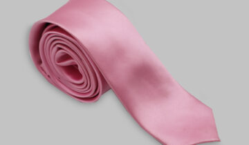 Cravate Slim En satin – Rose