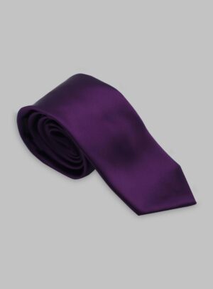 Cravate En Satin - Violet