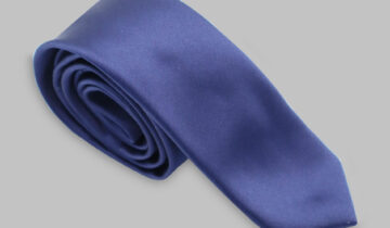 Cravate Slim En satin – Bleu Marine