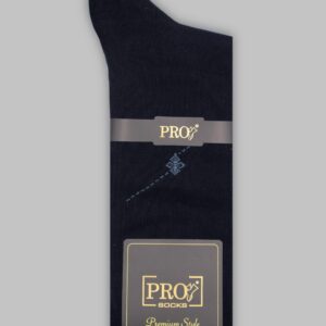Chaussettes Micro Motif Coton -Bleu Marine