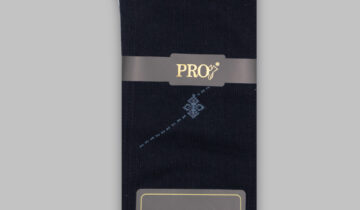 Chaussettes Micro Motif Coton -Bleu Marine