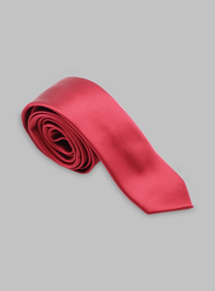 Cravate Slim En satin - Bordeaux