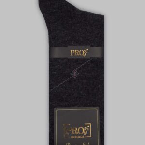 Chaussettes Micro Motif Coton  - Gris Foncé